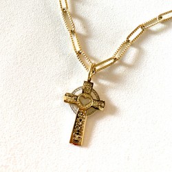 Chaîne Croix décorée