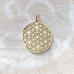 Le pendentif fleur de vie doré