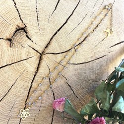 Collier court avec labradorites