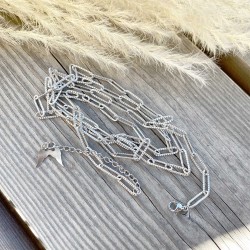 Chaîne argentée martelée à personnaliser