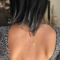 Chaîne dorée martelée à personnaliser