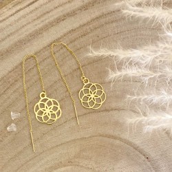 Boucles d'oreilles pendantes Graine de Vie