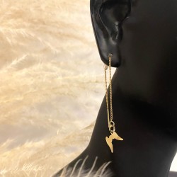 Boucles d'oreilles pendantes ailes d'ange