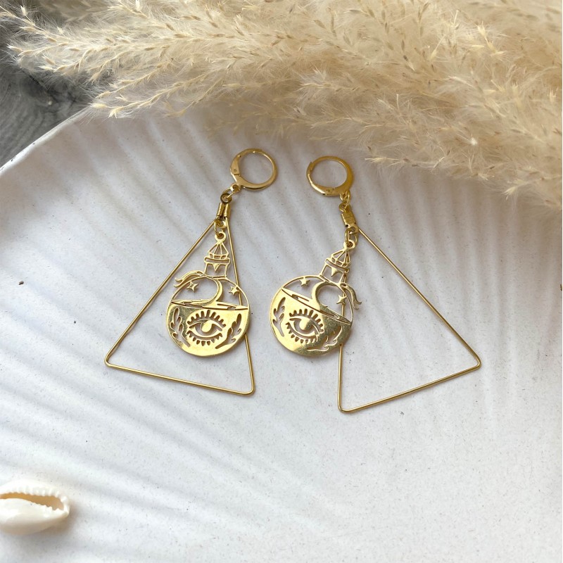 Collection Miroir d'Âmes - Boucles d'oreilles bottle's eye