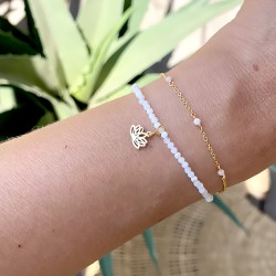 Bracelet fin Pierres de lune - Élégance et féminité