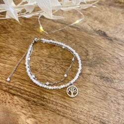 Bracelet fin Pierres de lune - Élégance et féminité