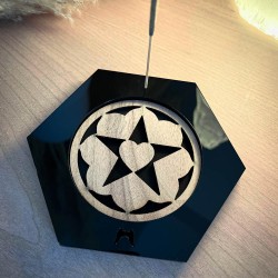 Porte encens "Encensia" noir & noyer | Il-umine