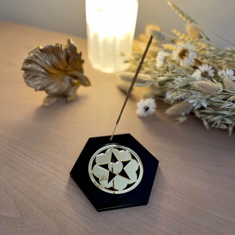 Porte encens "Encensia" noir & doré | Il-umine