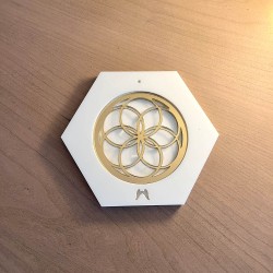 Porte encens "Encensia" blanc & doré | Il-umine