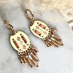 Boucles d'oreilles éthiques rosées
