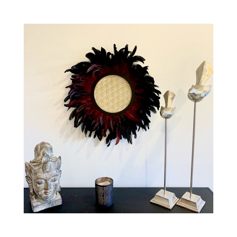 Juju Hat Fleur de Vie Noir et rouge