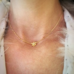 Chaîne ras de cou Flocon de neige